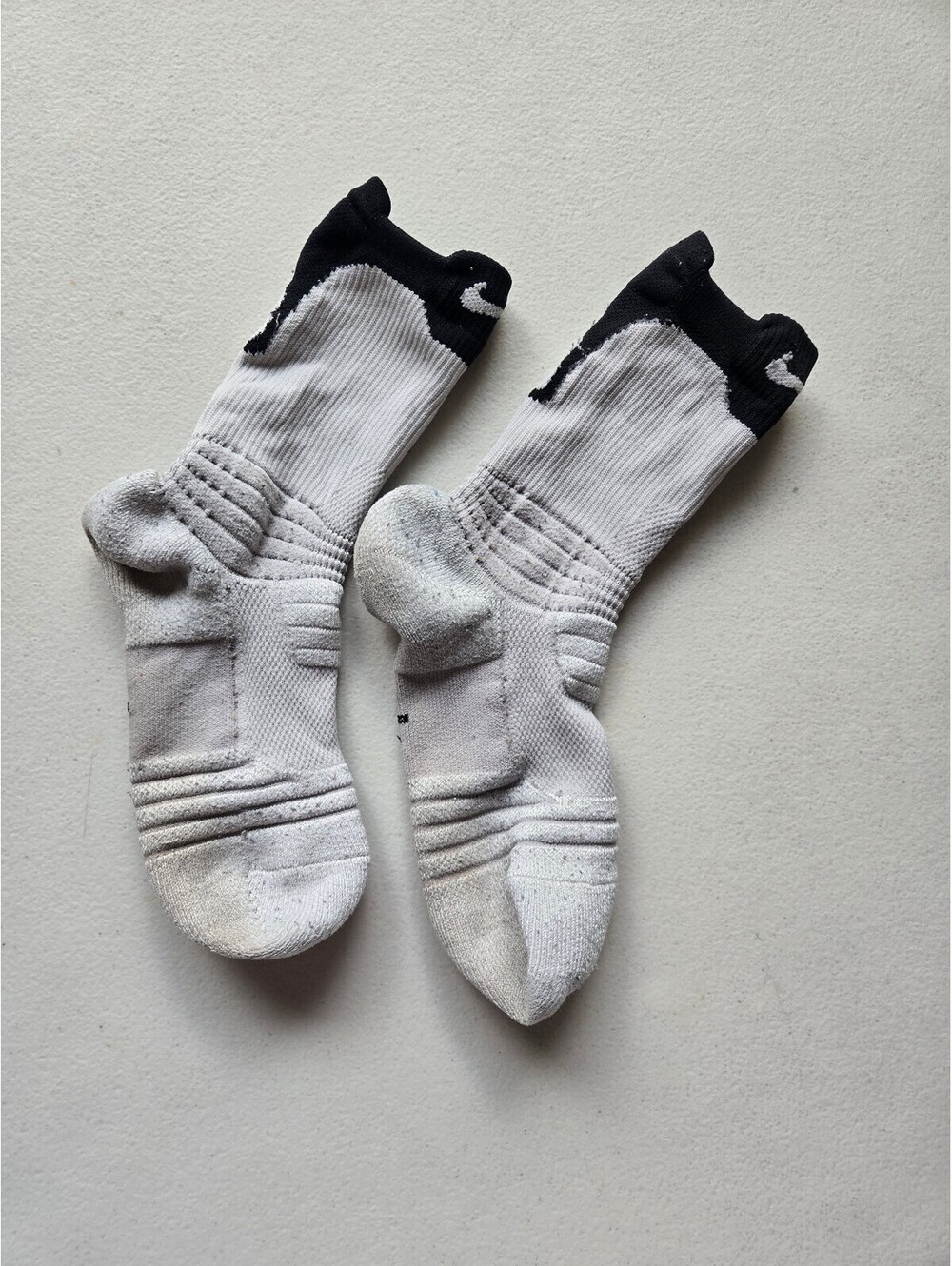 Nike Elite Basketball Crew Replacement Sock White Black LEFT LEFT Size L